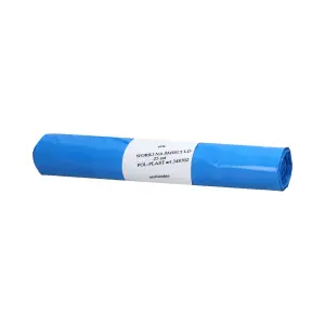  Worki na śmieci grube 60L LDPE niebieskie 25szt
